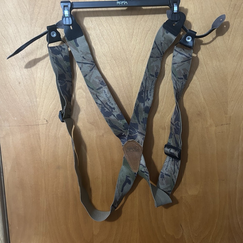 VTG Men's Real Tree,‎ Walls Camouflage, Adj. Suspenders / Leather Braces USA